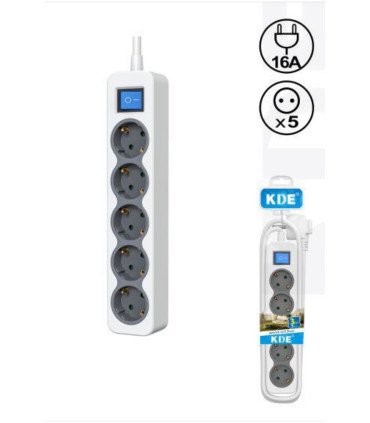 BASE MULTIPLE 5 TOMAS 3M CON INTERRUPTOR