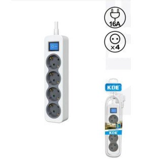 BASE MULTIPLE 4 TOMAS 3M CON INTERRUPTOR