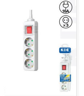 BASE MULTIPLE 3 TOMAS 5M CON INTERRUPTOR